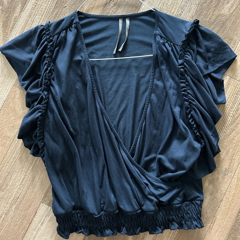 Anthropologie Navy Blue Women's Top